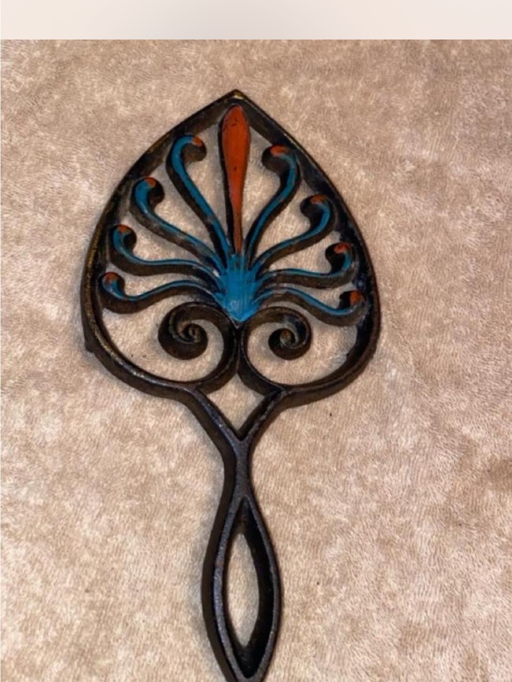 Vintage cast iron trivet